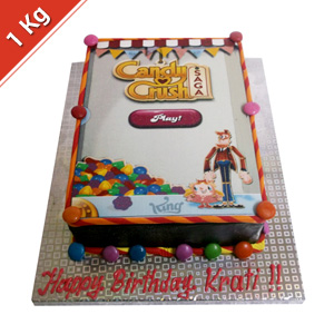 K4C Candy Crush Photo Cake 1kg