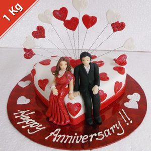 K4C Eggless Anniversary Cake 1kg