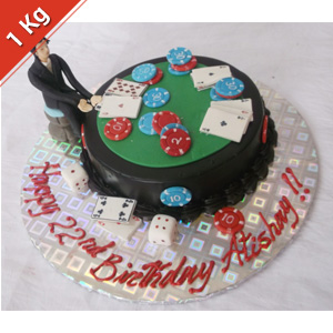 K4C Eggless Poker Table Cake 1kg