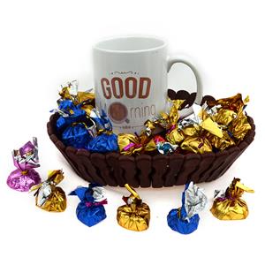 Good Morning Mug with Handmade Chocolates