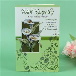 Composed Green Sympathy Card