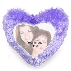 Violet Heart Shaped Personalized Pillow