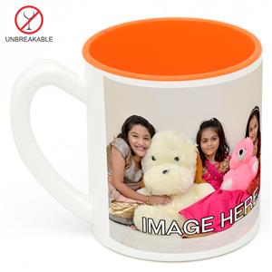Orange & White Unbreakable Mug