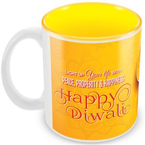 Full Yellow Diwali Mug