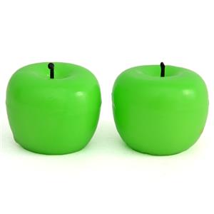 2 Green Apple Shape Candle