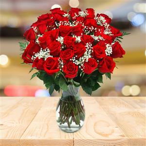 24 Roses in Vase (Midnight)