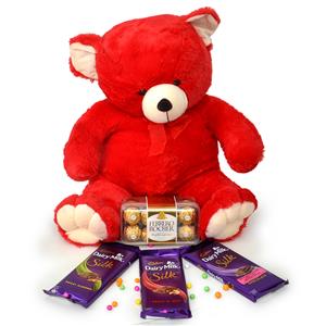 Chocolate with Red Rocky Bear