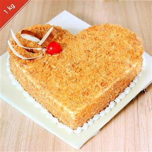 Butterscotch Cake - 1 Kg. (Heart)