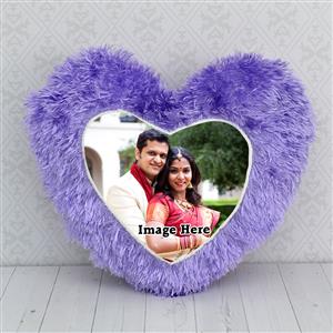 Personalized Violet Heart Pillow