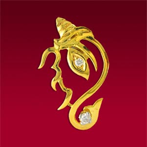 Charming Shiv Ganesh Diamond Pendant