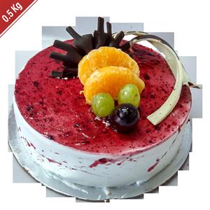 Kabhi B Round Designer Cake 0.5 Kg