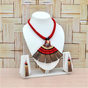 Bamboo Jewellery Set with thread Decoration