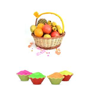 Sumptuous Basket of Fruits - Holi Combo