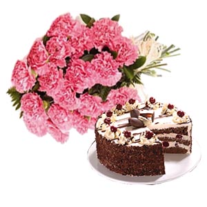 Cake with Carnation (Midnight)