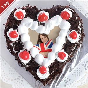 BF Photo Cake - 1 Kg. (Heart)