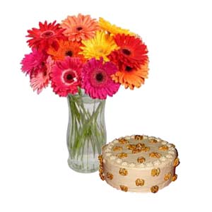 Cake and flower combo (Midnight)