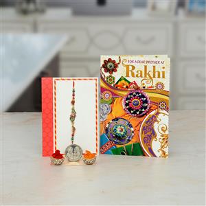 Glitzy Rakhi Card & Rakhi & Rakhi