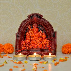 Maa Durga Idol with 3 Pcs Candle