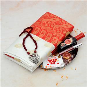 Saree with Sindur and Alta Gift Set