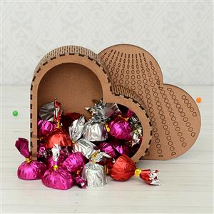 Chocolates In Heart Shaped Wooden Box