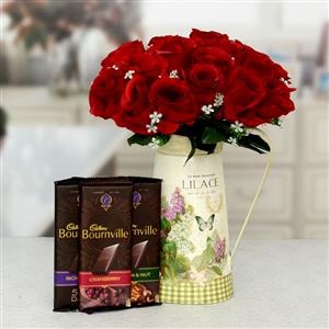 Rose Flowers Pot with Bournville