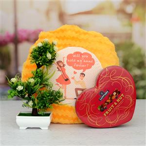 Be With Me Chocolate With Pillow Hamper
