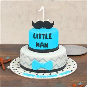 2 Tier Little Man Birthday Cake 3 Kg