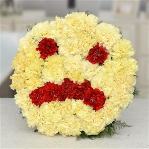 Sad Face Carnations Flower Arrangement