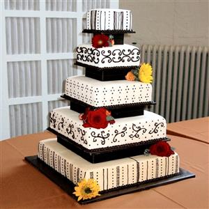Chocolatey 5 Tier Square Designer Cake 7kg