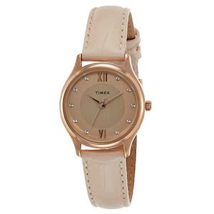 Timex Rose Gold Dial Watch-TW00ZR270E