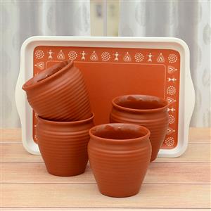 Terracotta Art Tea Set