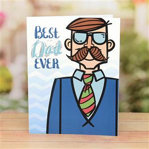 Best Dad Ever Personalized Card