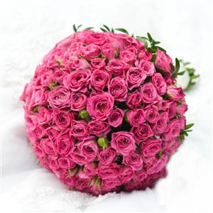 100 Pink Roses Bouquet-Midnight