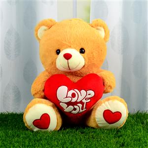Lovable Teddy With Love You Heart