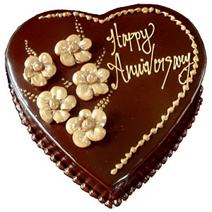 Five Star Heart Shaped Cake