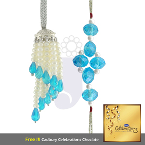 Crystal Pearl Hamper Rakhis
