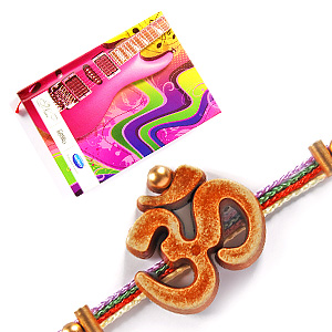 Om Rakhi with Pocket Notebook