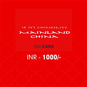 Mainland China Gift Card Rs. 1000