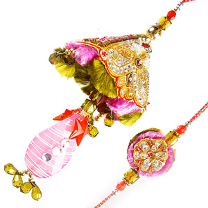 Lustrous Rakhi Pair