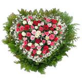 100 Roses in a Heart Shape