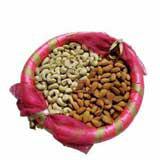 Decorative Kaju Almond Thali - 1/2 Kg.