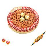 Send Almond with Chocolates with Rakhi to India