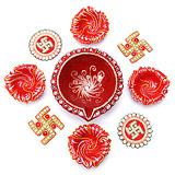 Send Beautiful Diya Set to India