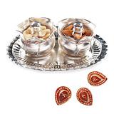 Send Kaju and Almond Handi with Diyas to India
