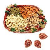 Send Dry Fruits - 1Kg with Diyas to India