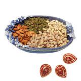 Send Crunchy & Crispy Dr Fruits with Diyas to India