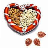 Send Dry Fruits 400 gms with Diyas to India