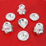 Send Precious Silver Diya Set to India