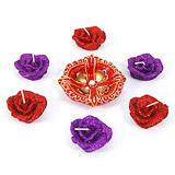 Send Vibrant Rose Diyas to India