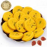 Send Kesaria Peda - 1 kg with Diyas to India